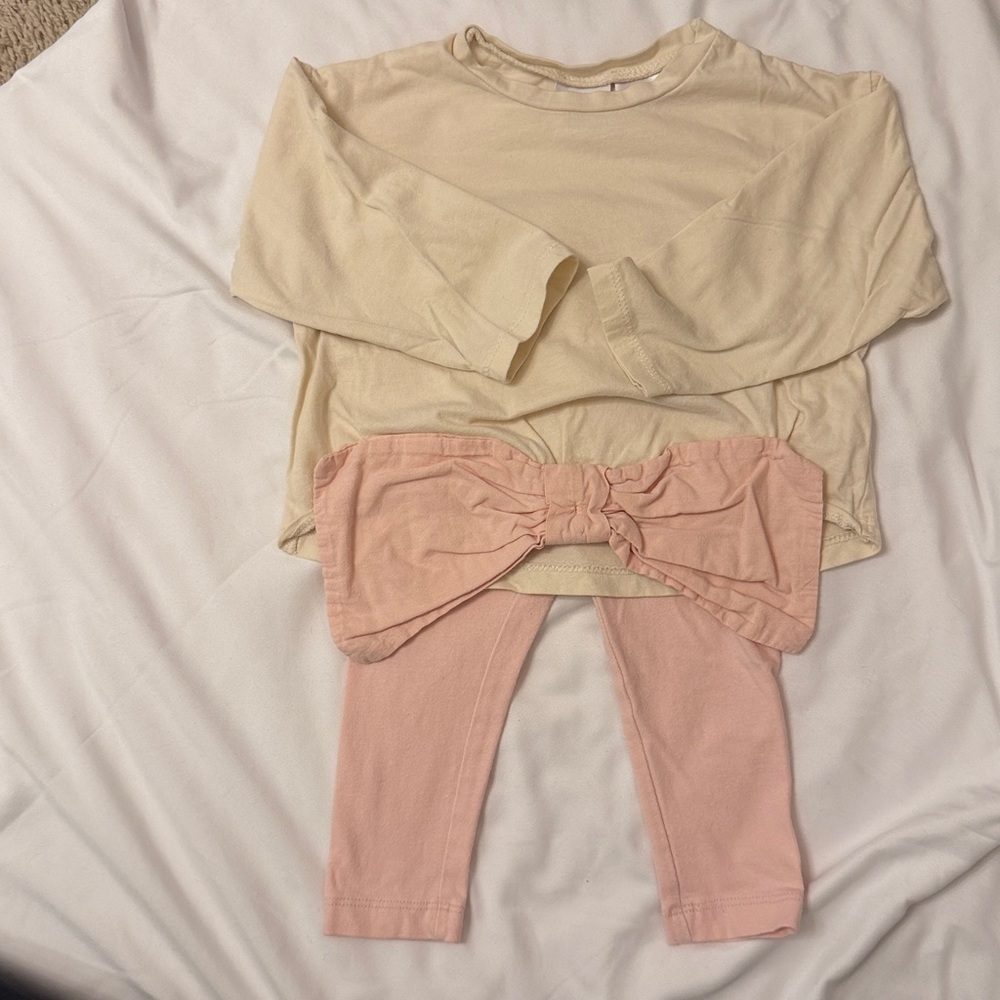 Zara Cream Toddler Top Set